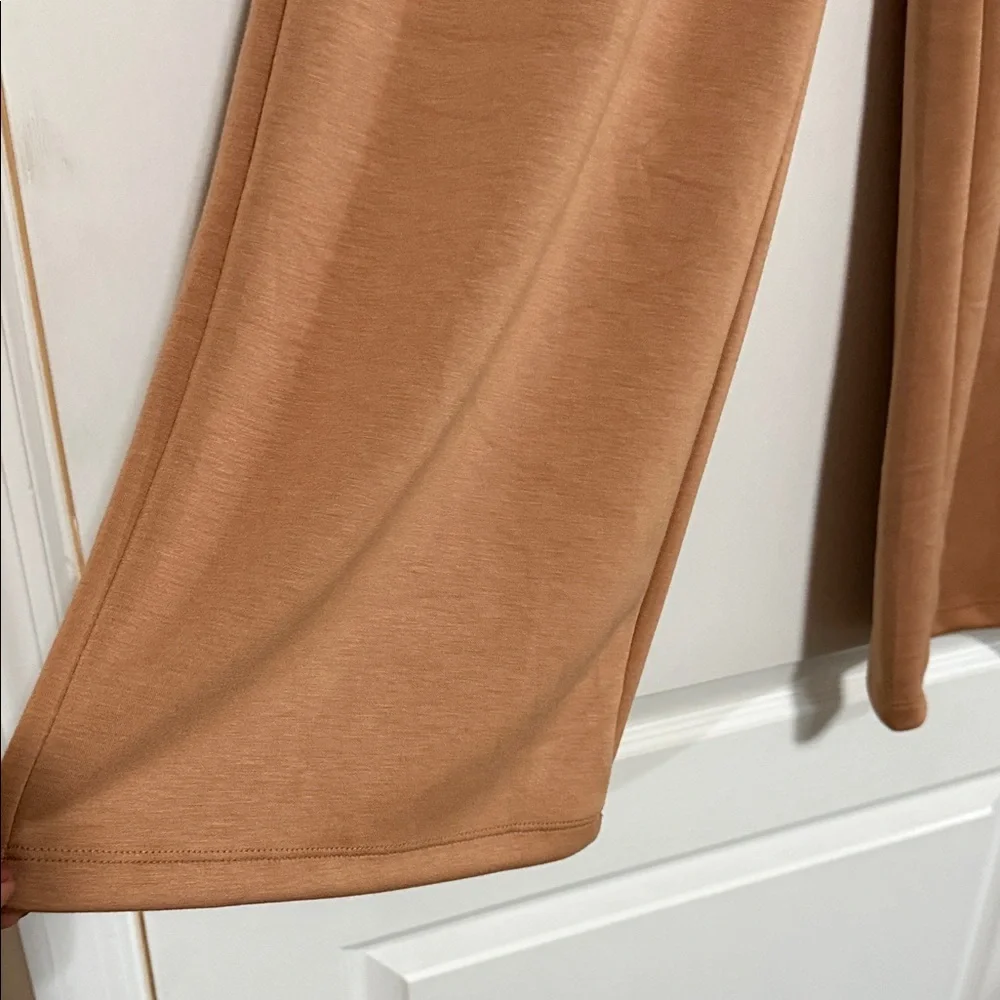 Magaschoni Tan Wide-Leg Pants - Picture 3 of 9